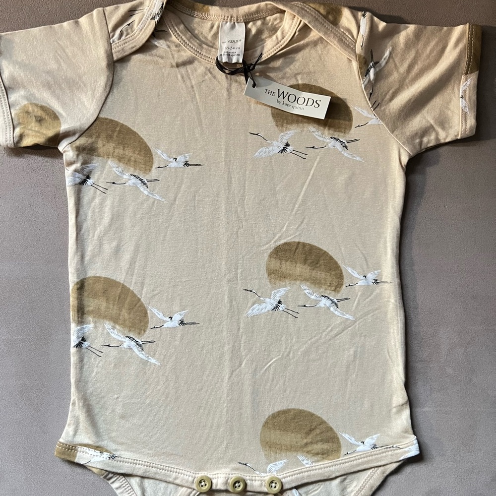 Kate Quinn Cream and Gold Kids Bodysuit